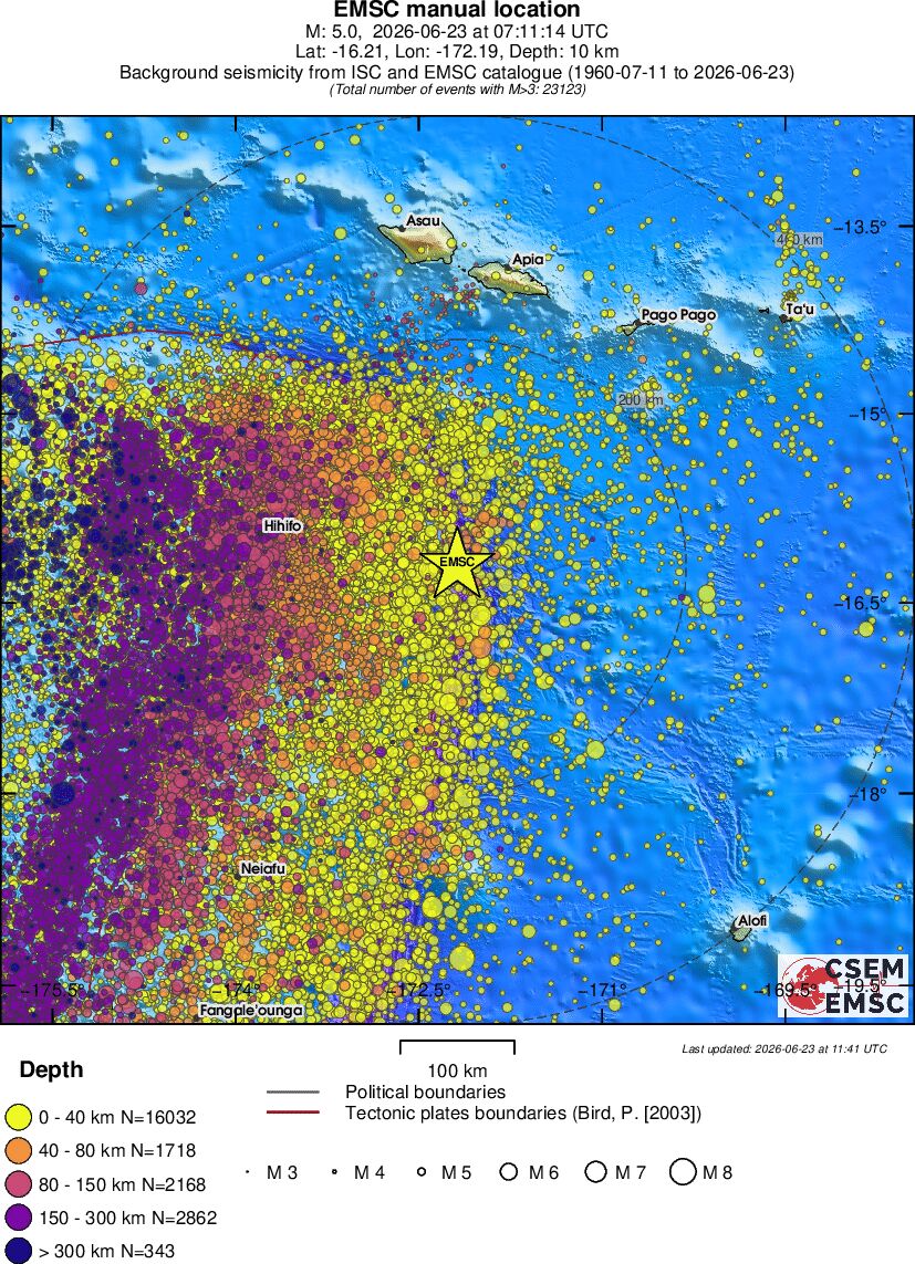regional historical seismicity