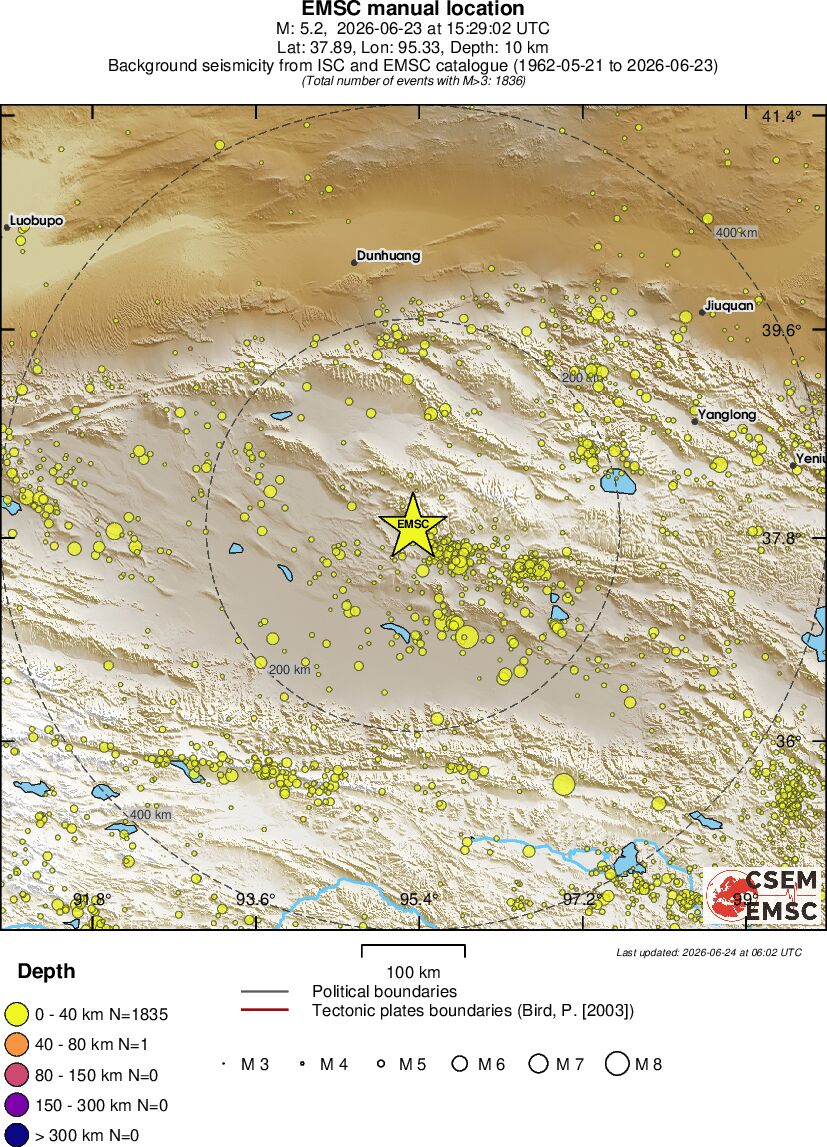 regional historical seismicity