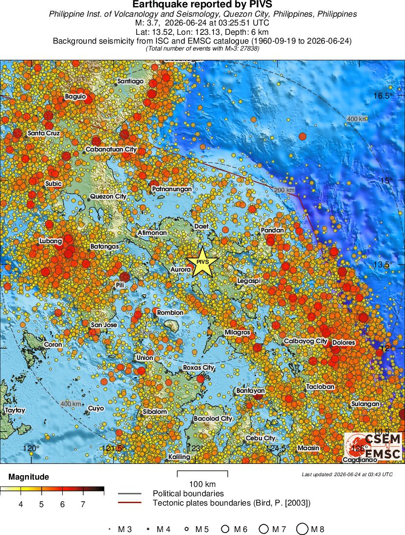 regional magnitude historical seismicity