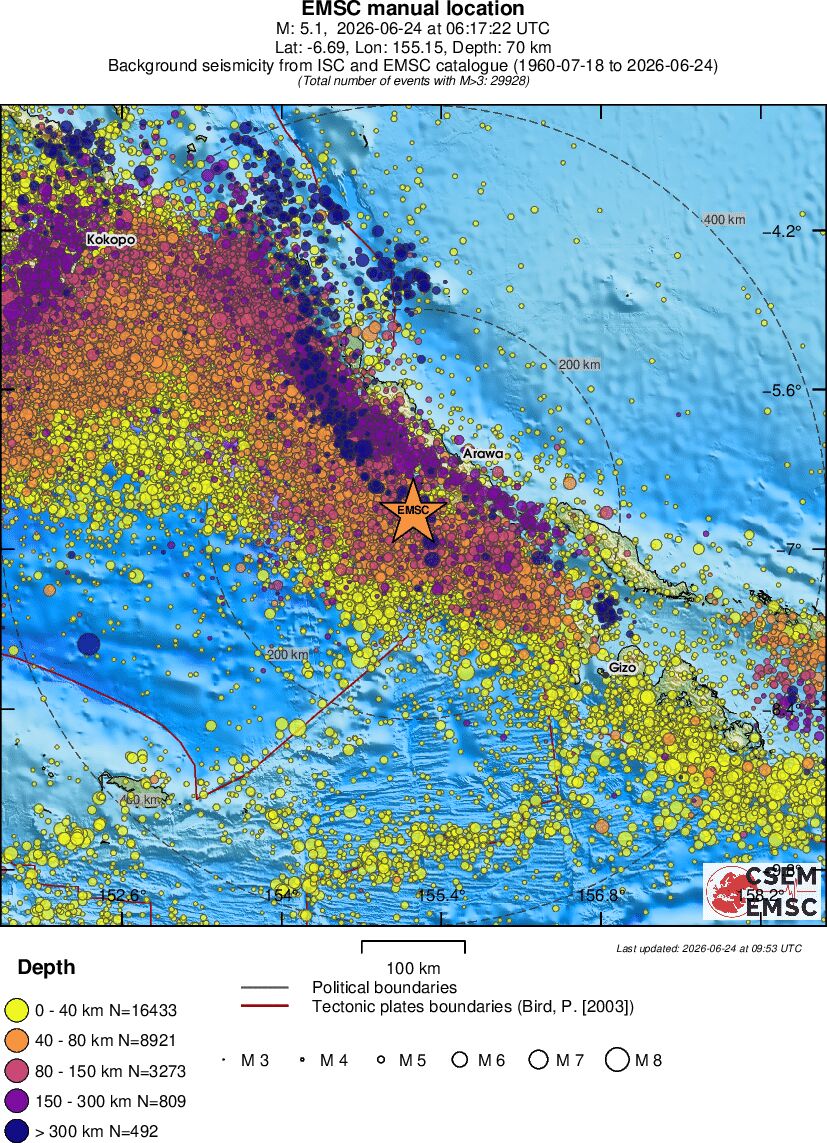 regional historical seismicity