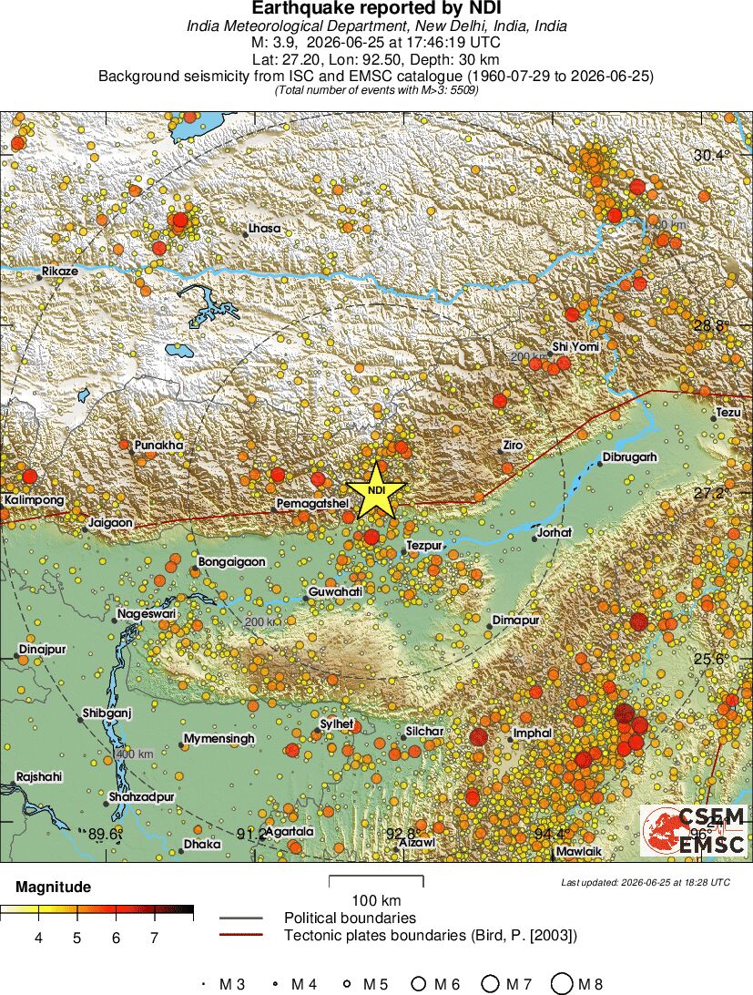 regional magnitude historical seismicity