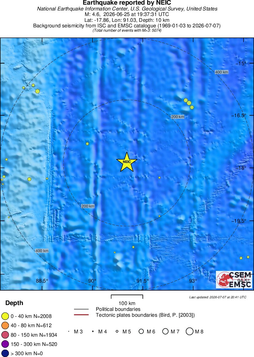 regional historical seismicity