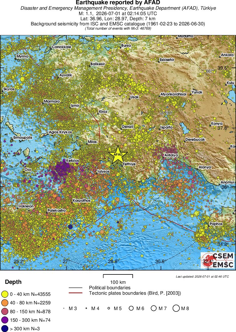 regional historical seismicity