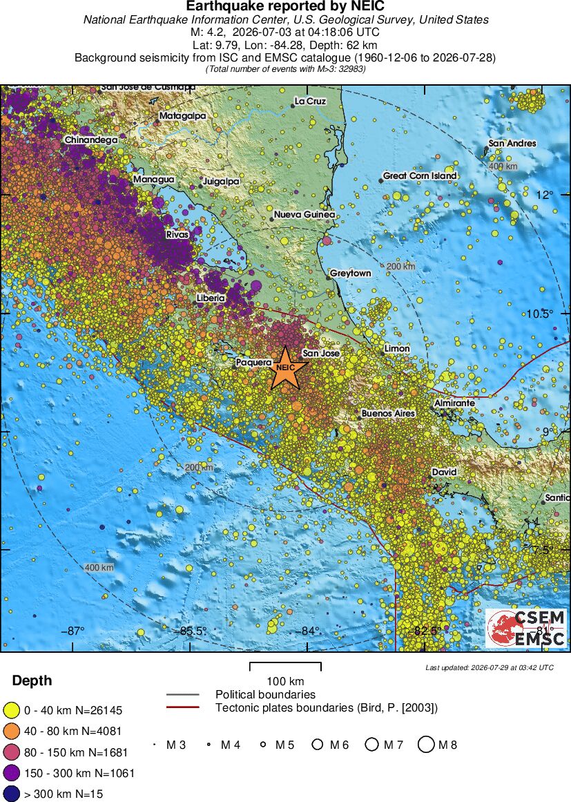 regional historical seismicity