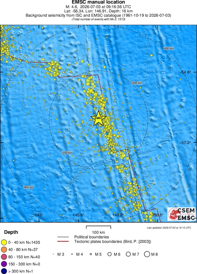 regional historical seismicity