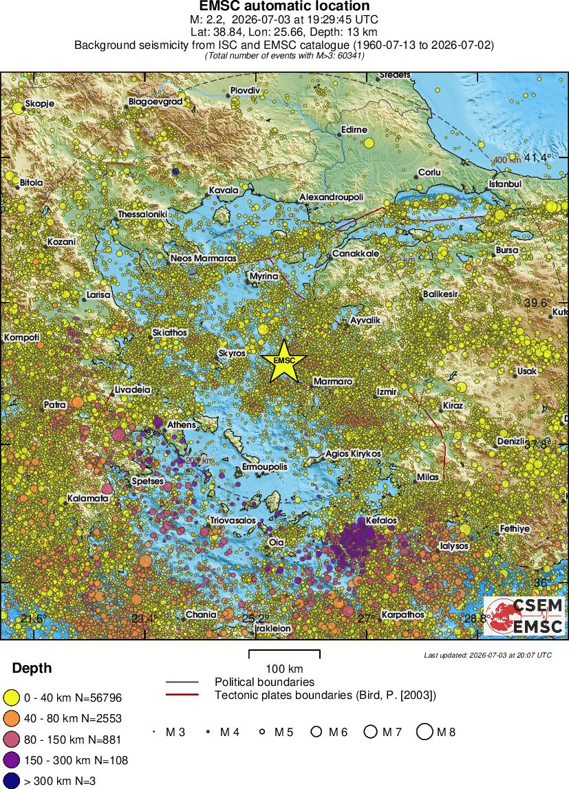 regional historical seismicity