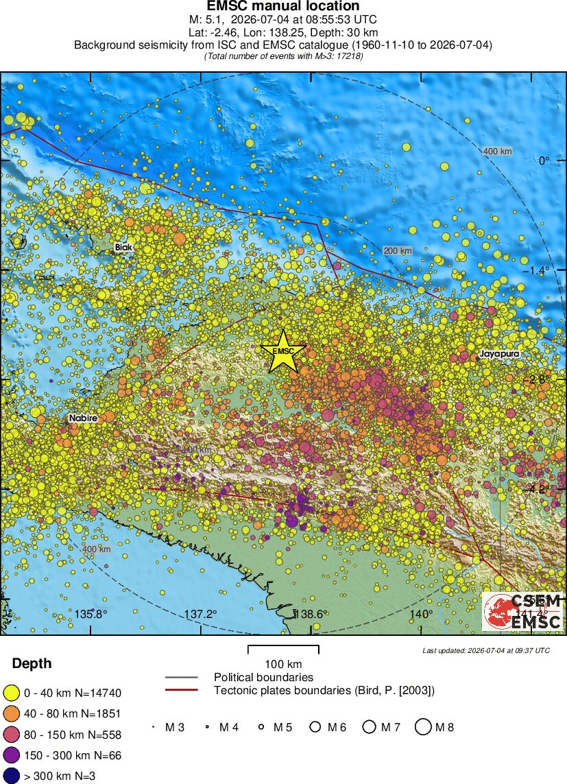 regional historical seismicity