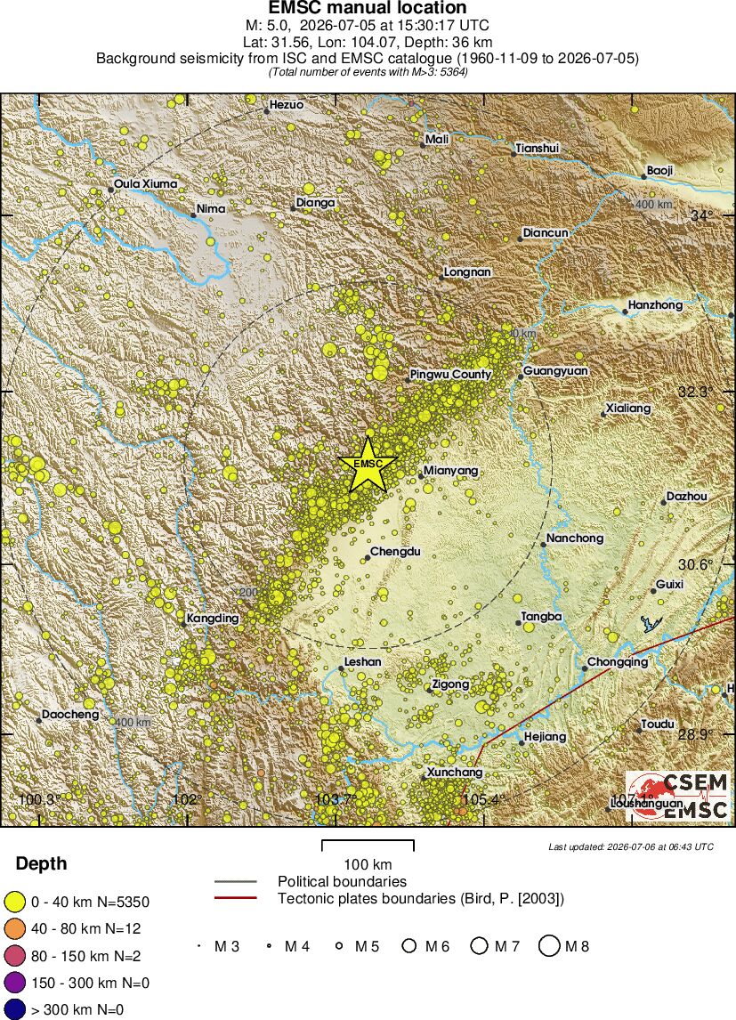 regional historical seismicity