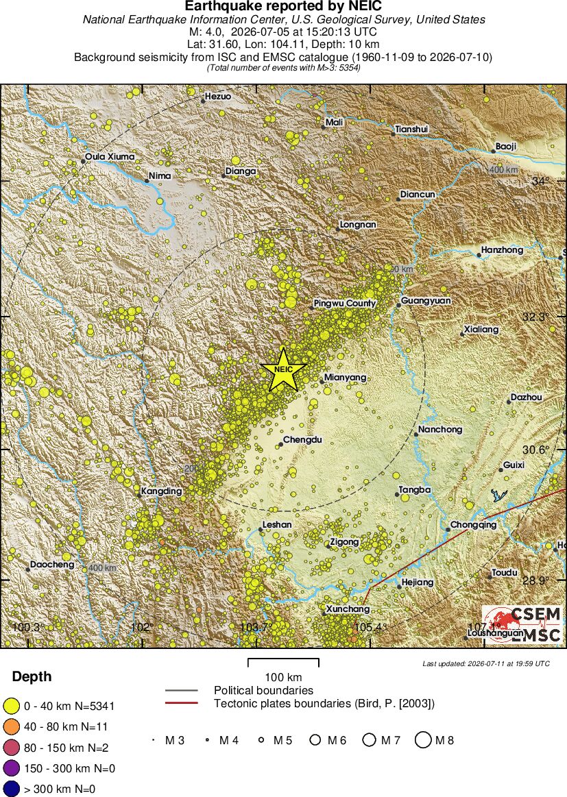 regional historical seismicity