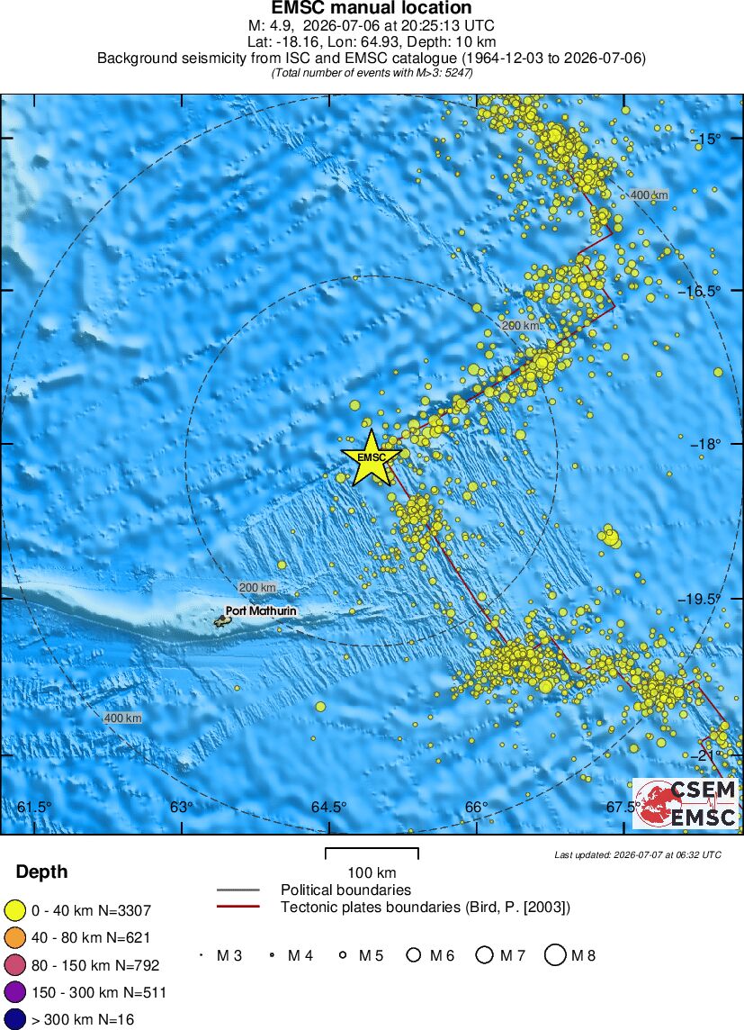 regional historical seismicity