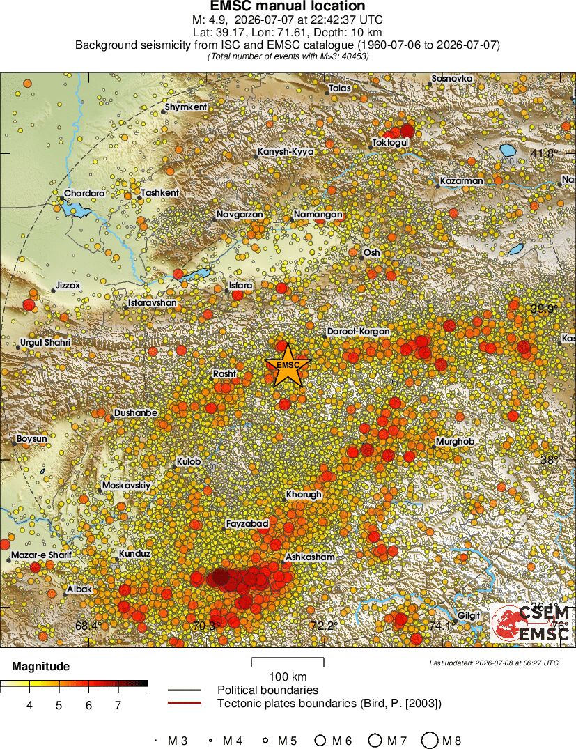 regional magnitude historical seismicity
