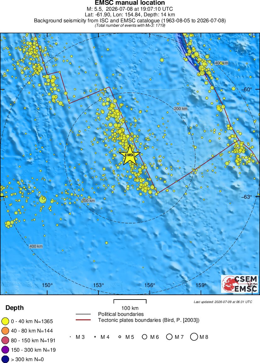 regional historical seismicity