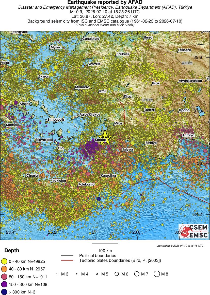 regional historical seismicity