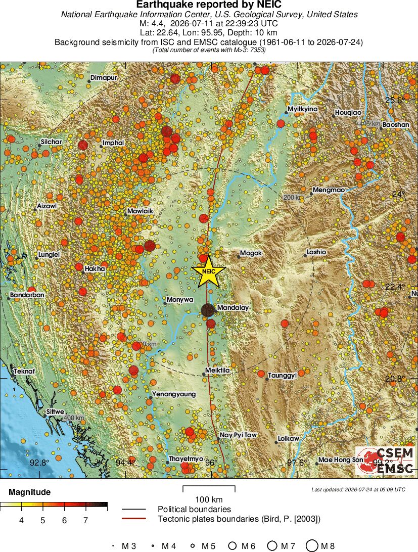 regional magnitude historical seismicity