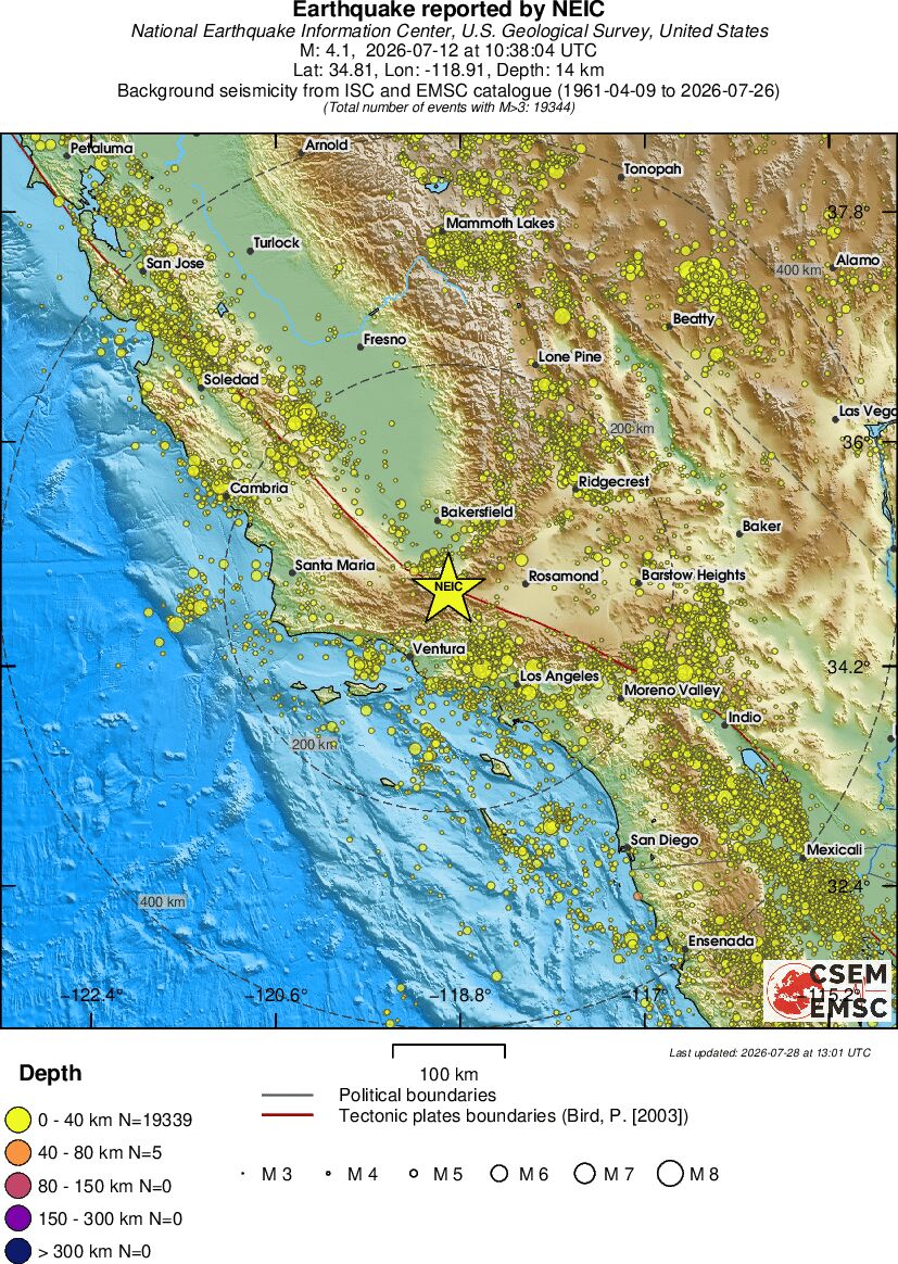 regional historical seismicity