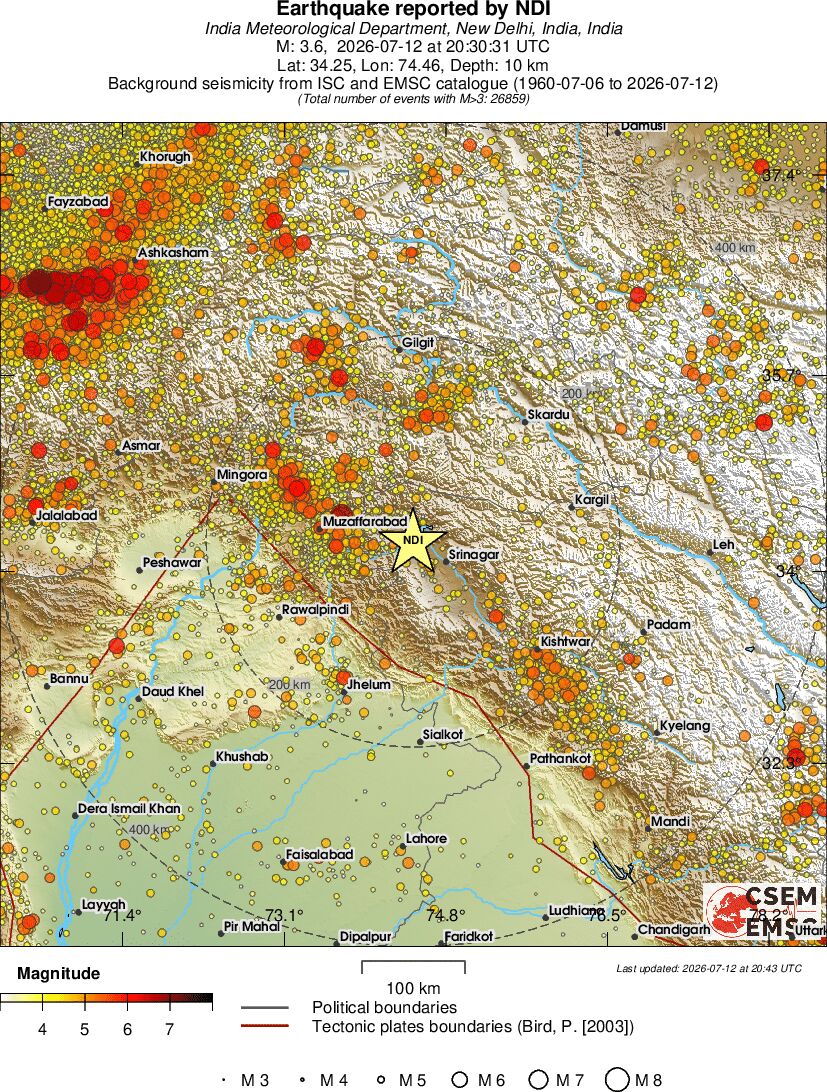 regional magnitude historical seismicity