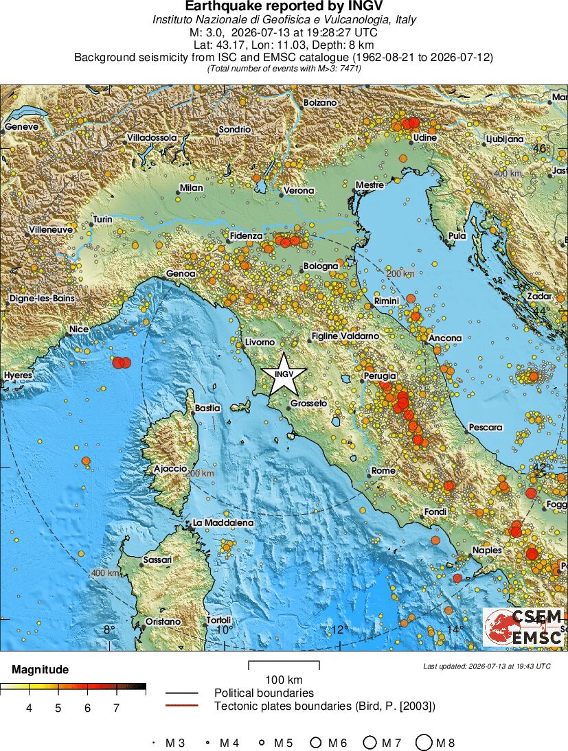 regional magnitude historical seismicity
