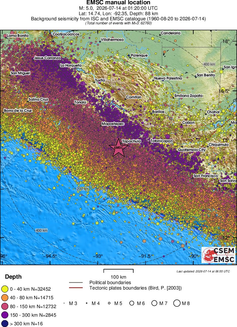 regional historical seismicity