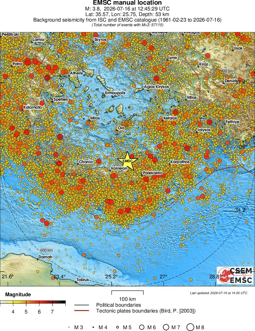 regional magnitude historical seismicity