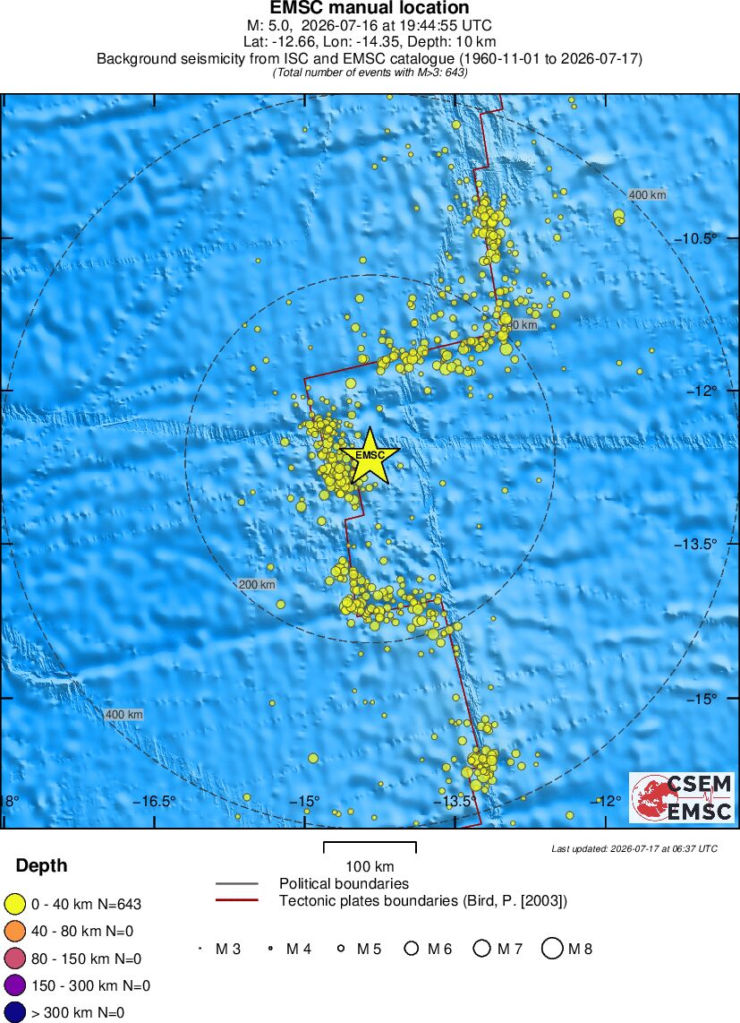 regional historical seismicity
