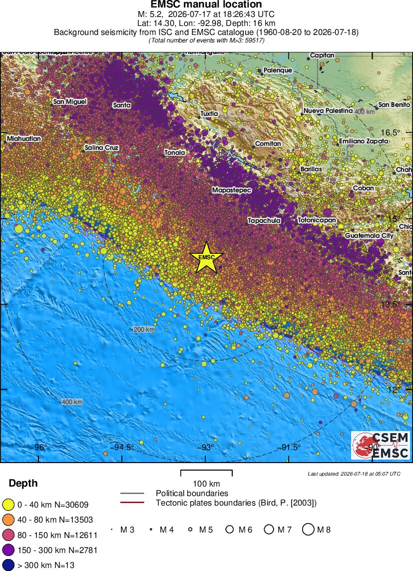 regional historical seismicity