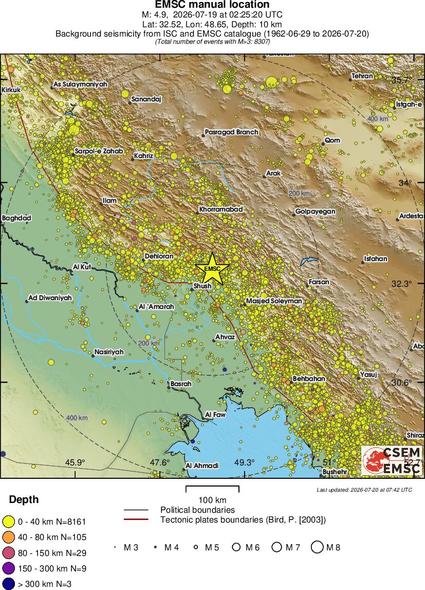 regional historical seismicity
