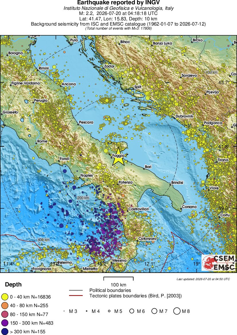 regional historical seismicity