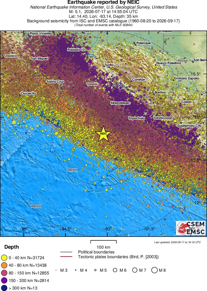 regional historical seismicity