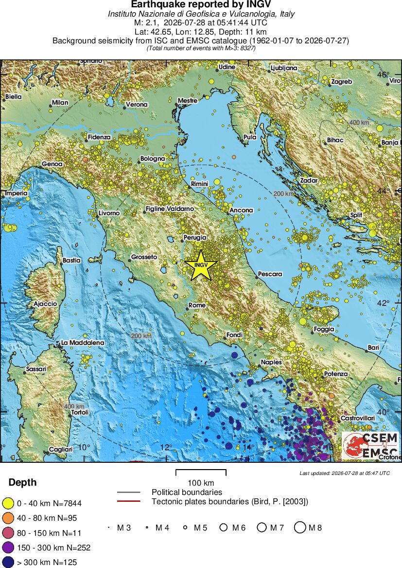 regional historical seismicity