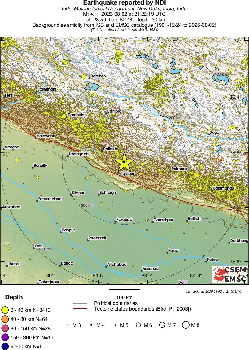 regional historical seismicity