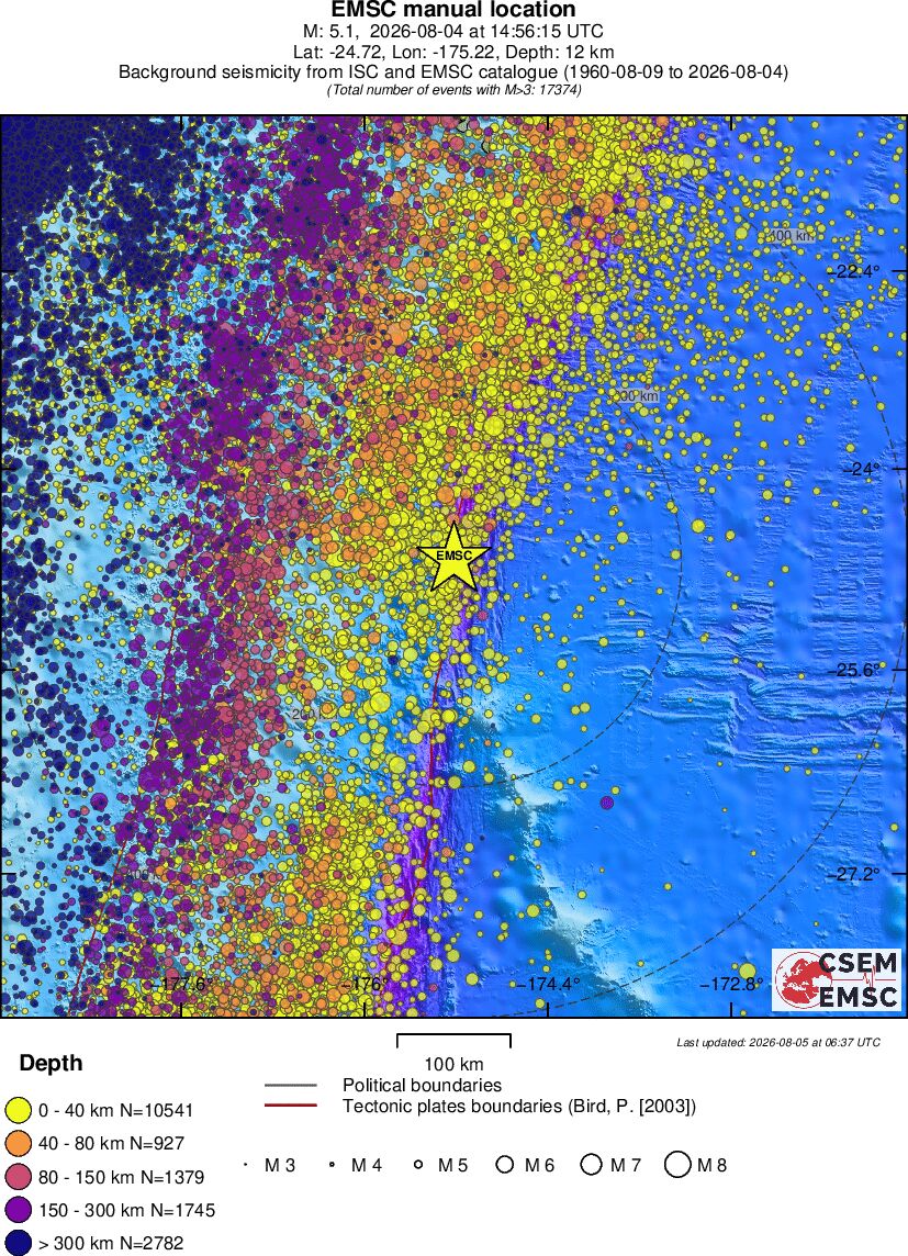 regional historical seismicity