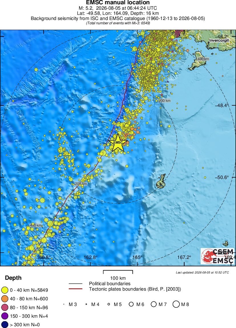 regional historical seismicity