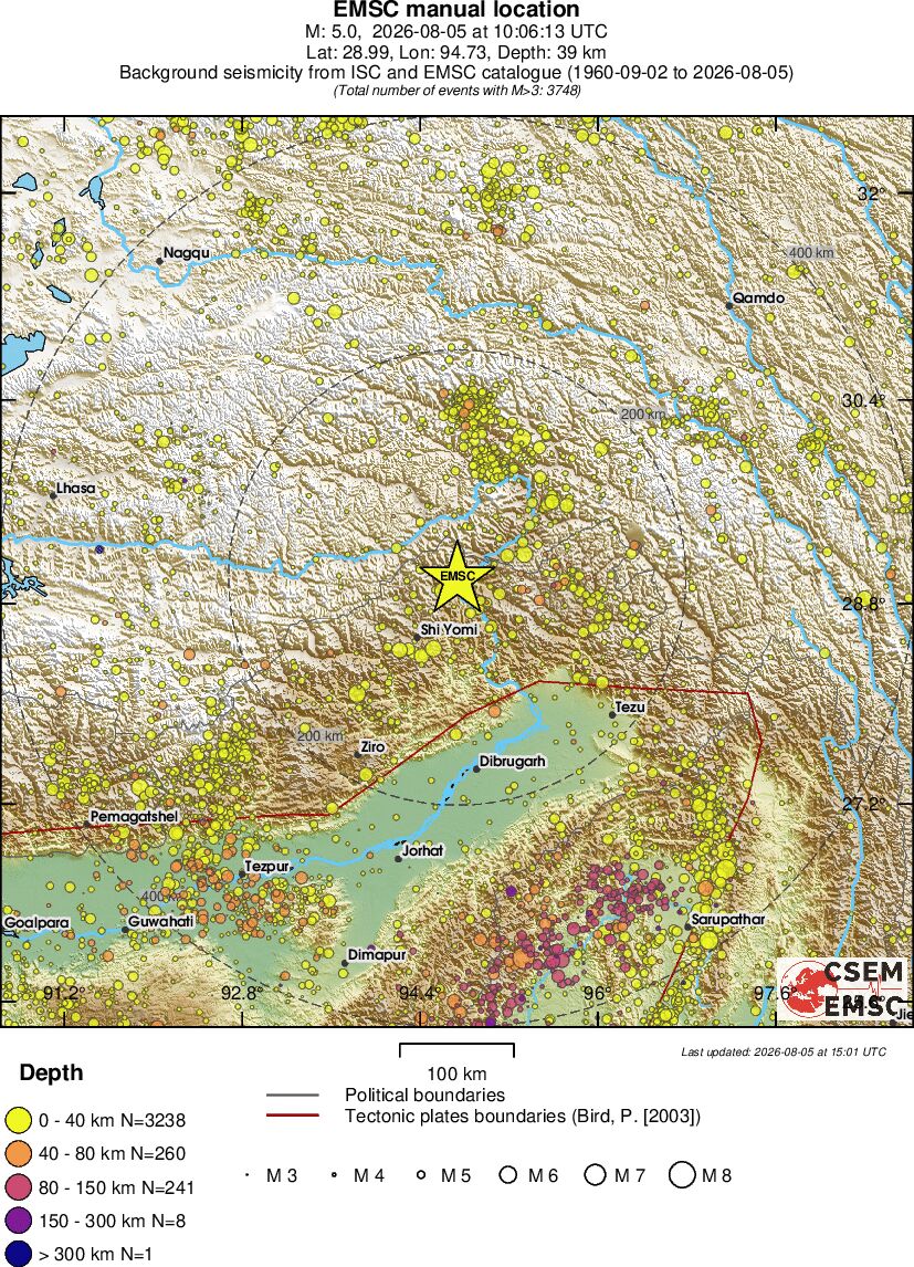 regional historical seismicity
