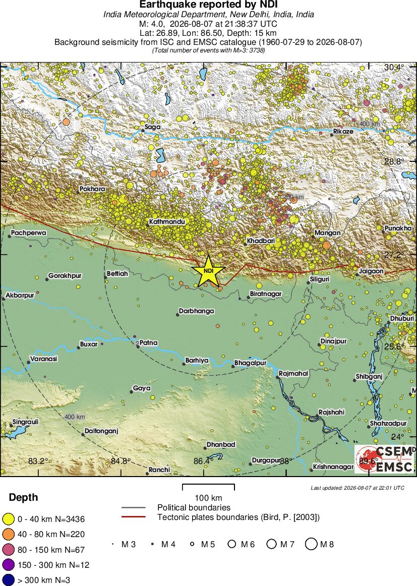 regional historical seismicity