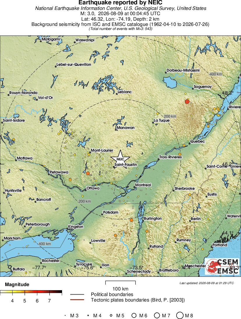 regional magnitude historical seismicity