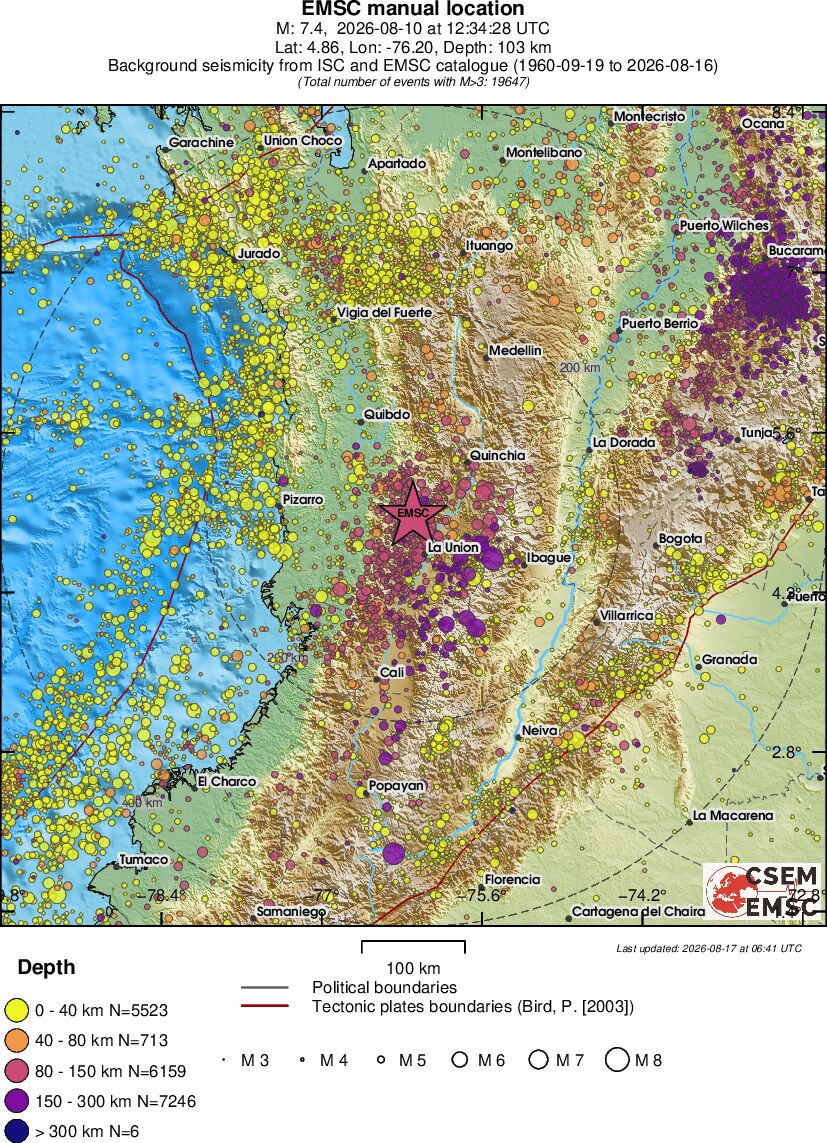 regional historical seismicity
