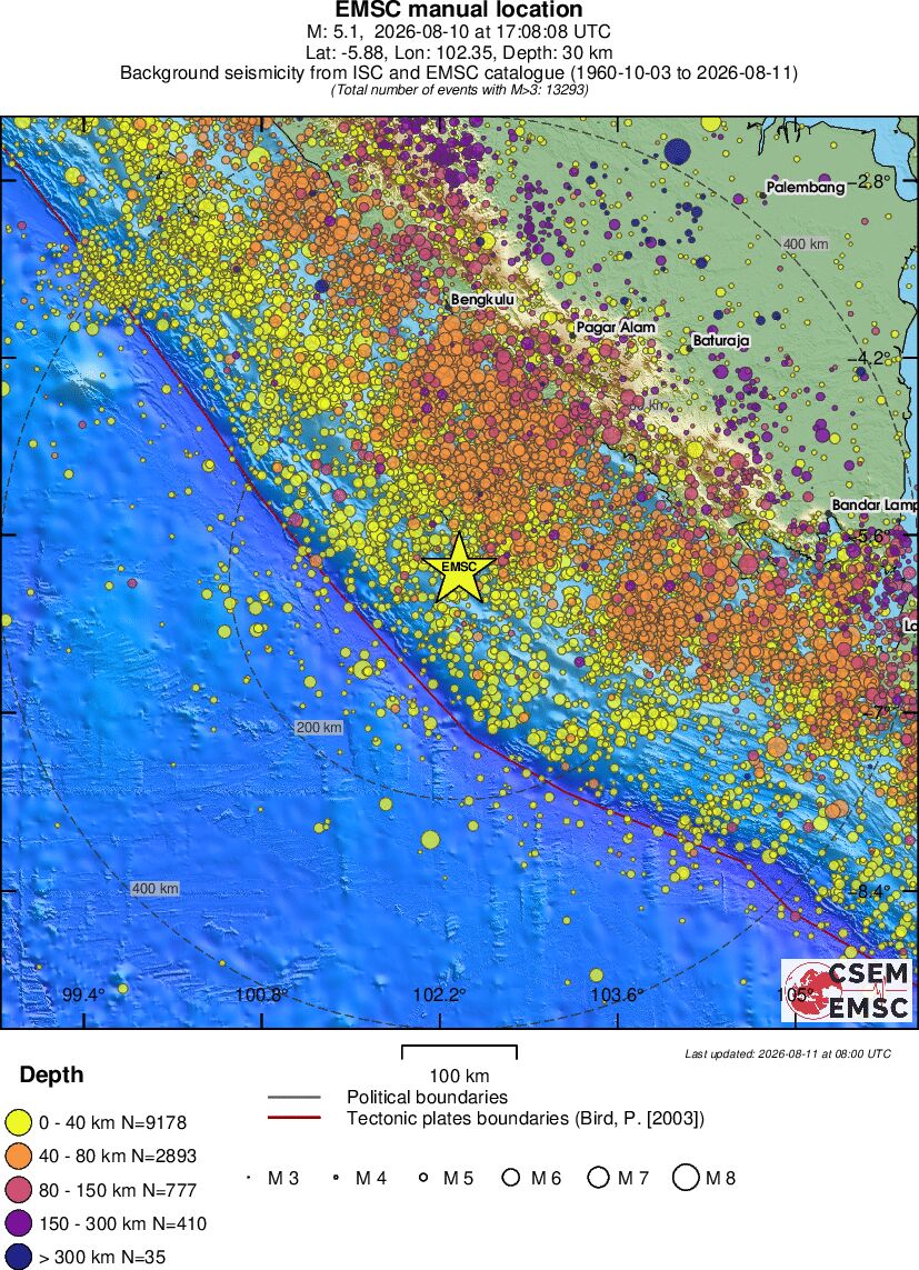regional historical seismicity