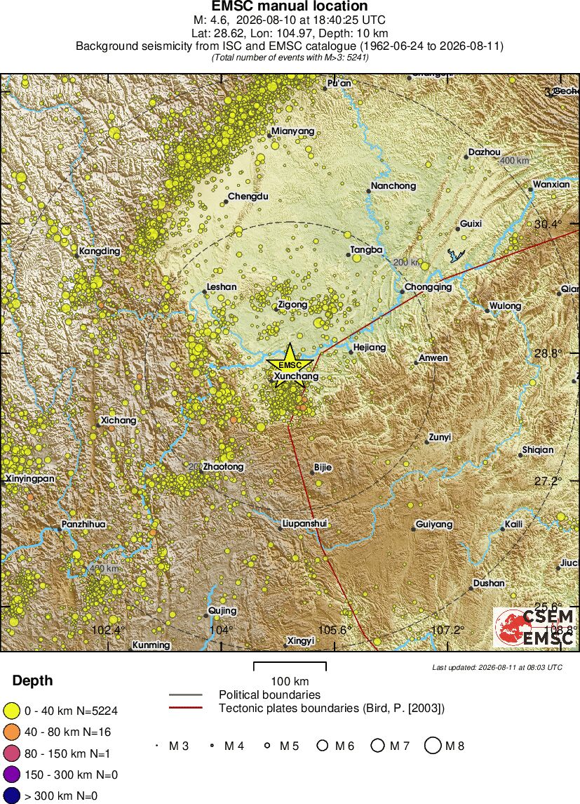 regional historical seismicity