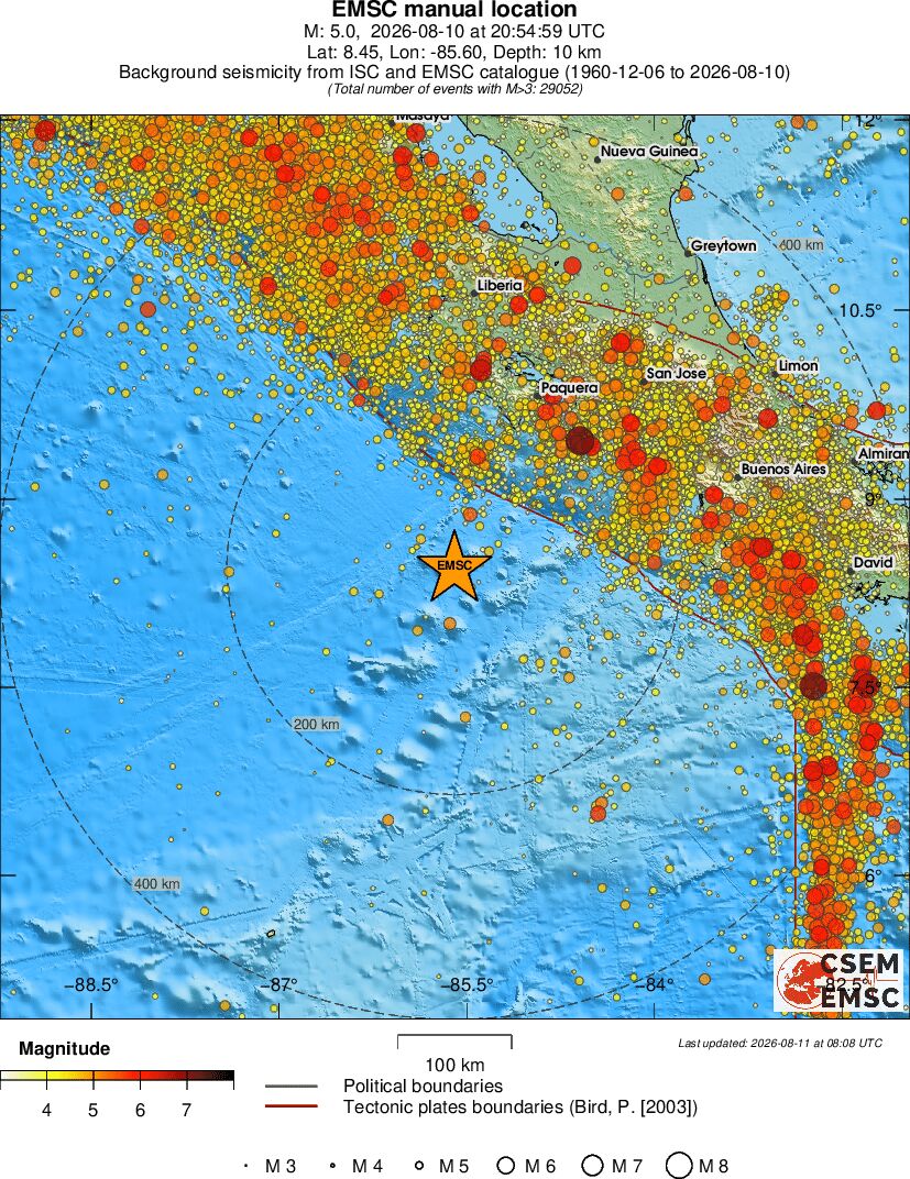 regional magnitude historical seismicity