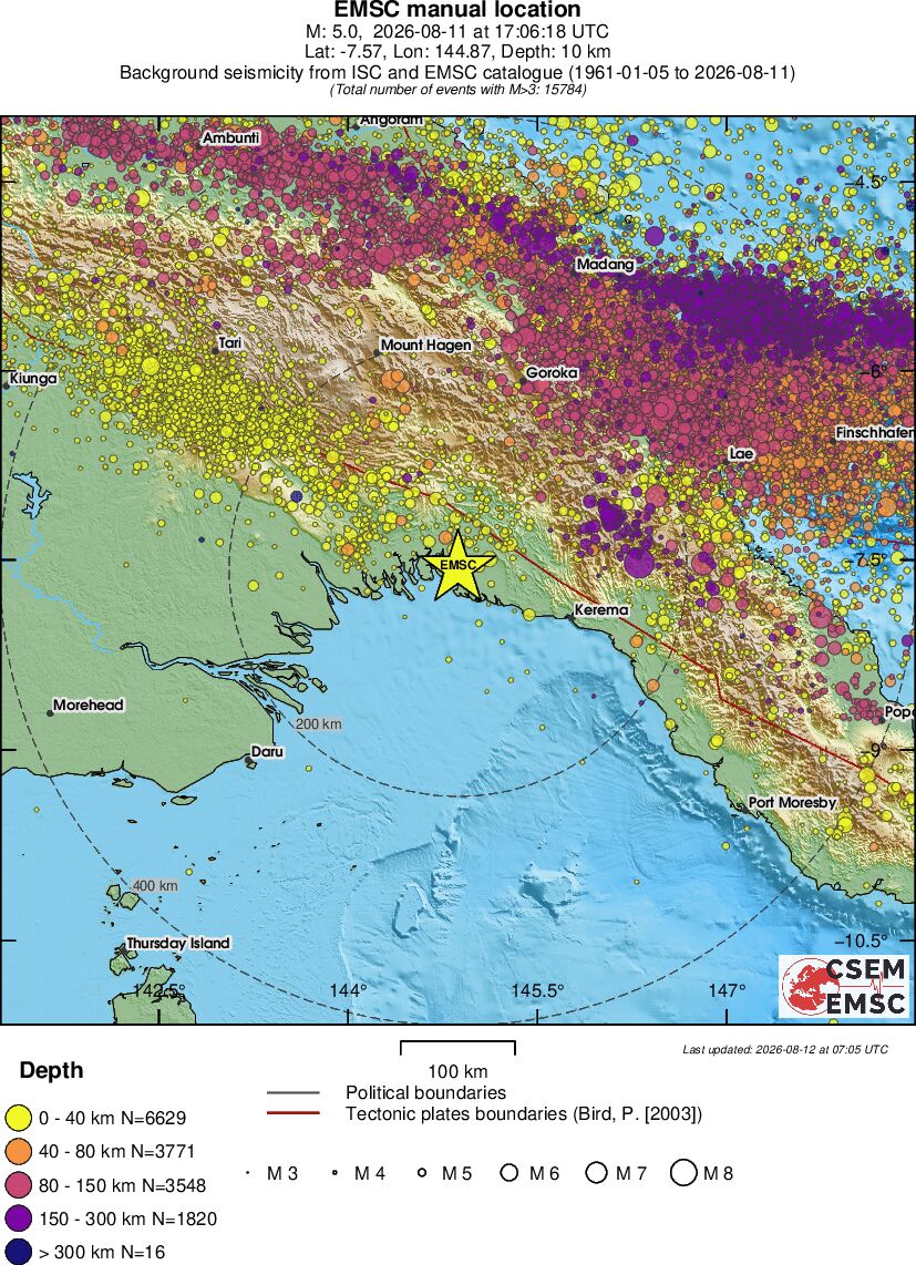 regional historical seismicity