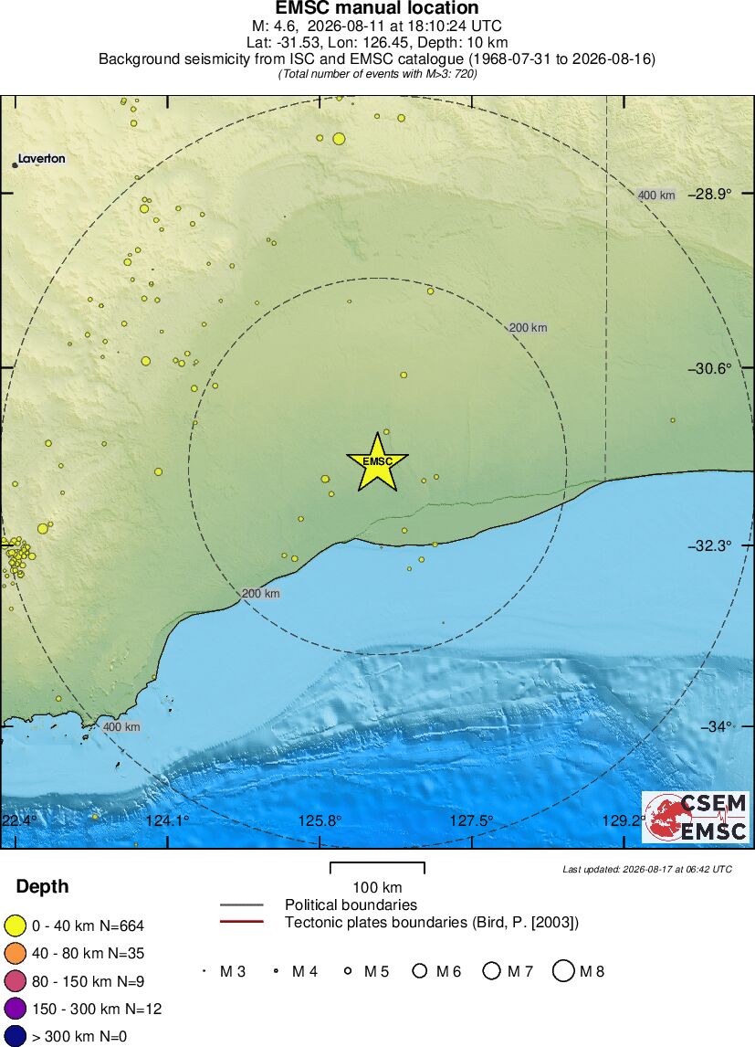 regional historical seismicity