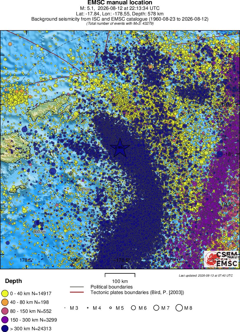 regional historical seismicity