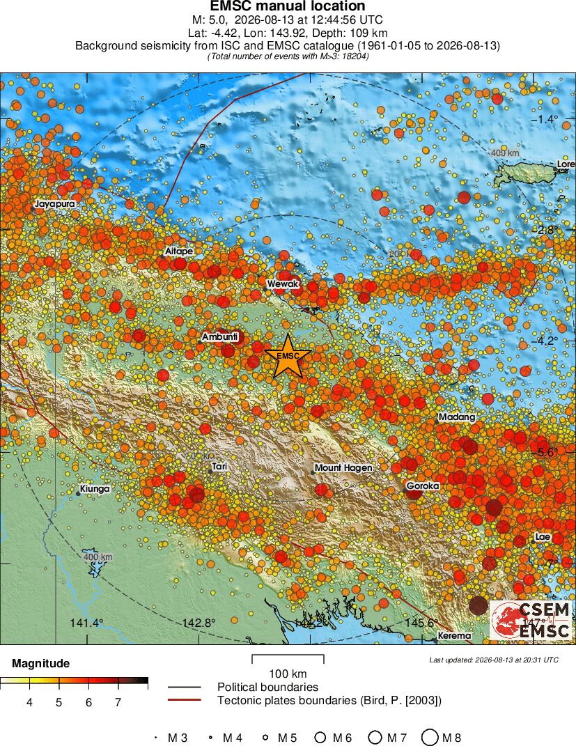 regional magnitude historical seismicity