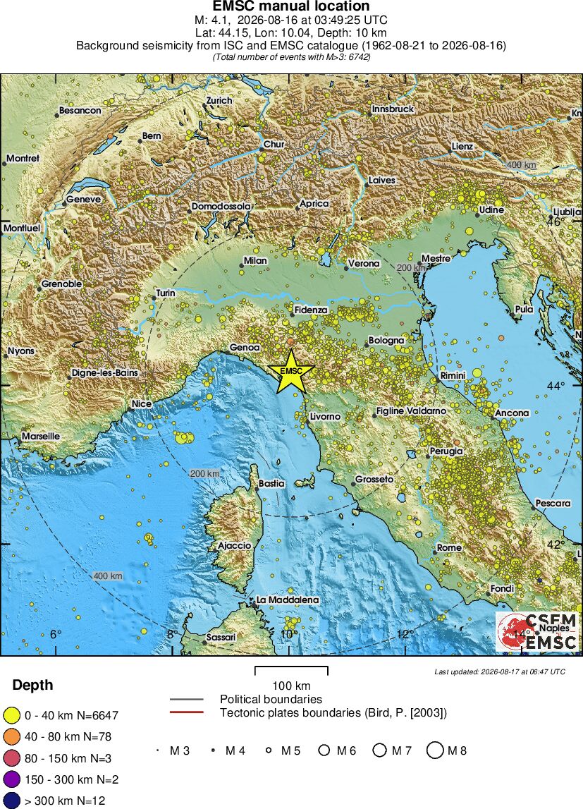 regional historical seismicity