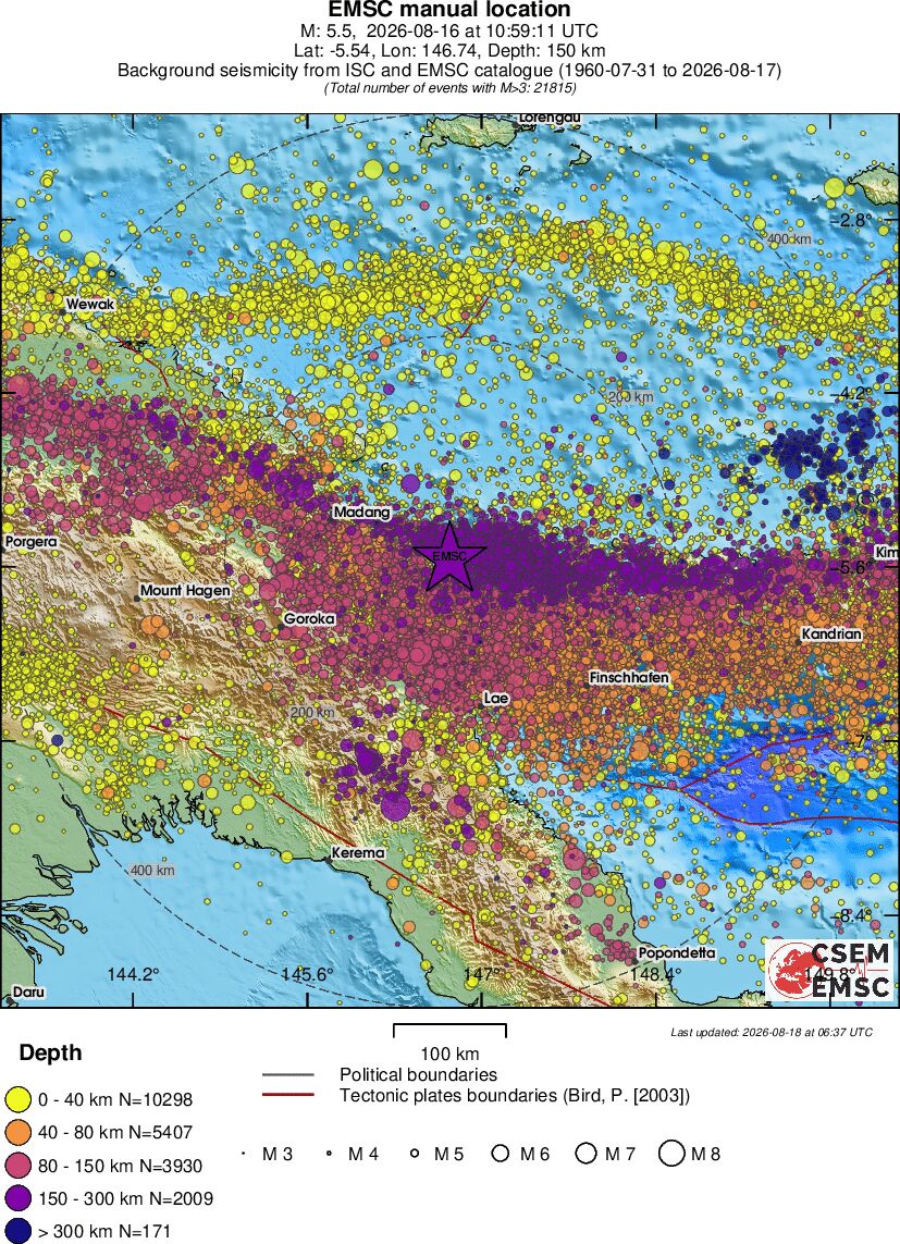 regional historical seismicity