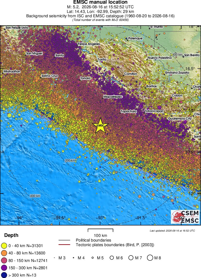regional historical seismicity