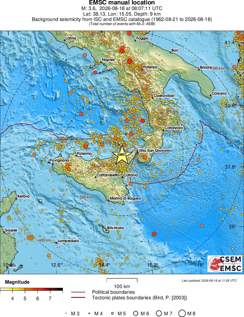 regional magnitude historical seismicity