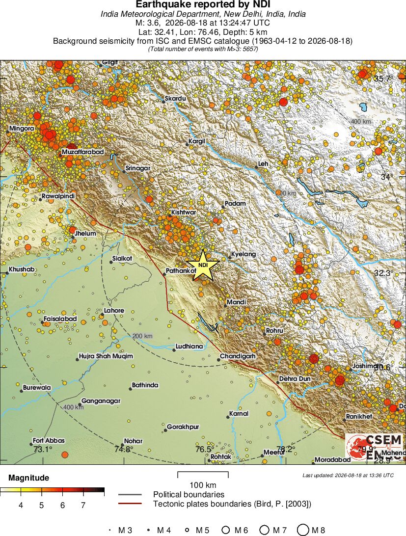 regional magnitude historical seismicity
