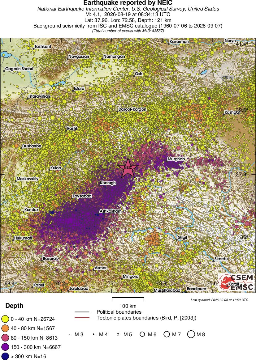 regional historical seismicity