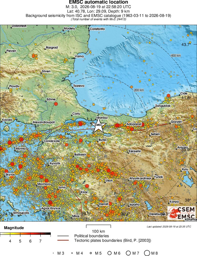 regional magnitude historical seismicity